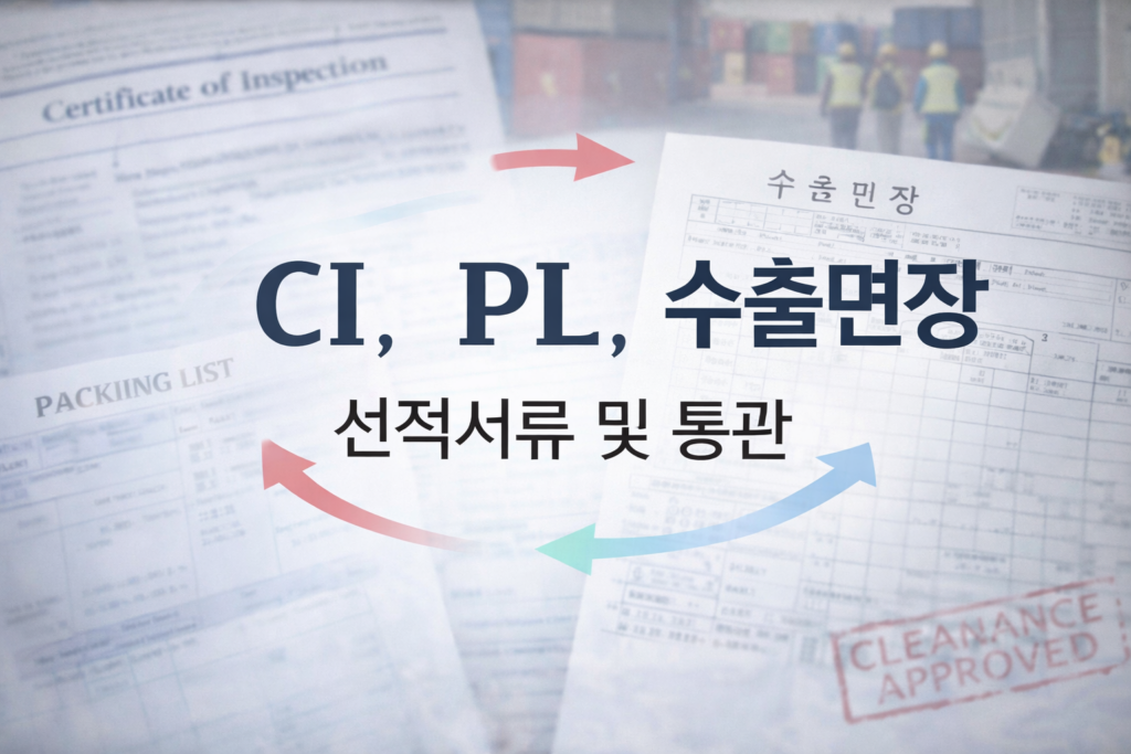수출 서류 CI PL와 통관 절차 이미지