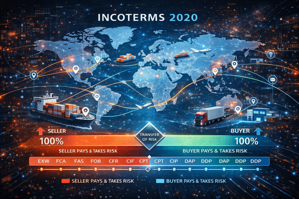 인코텀즈에서 판매자와 구매자의 비용과 위험 분담 구조
