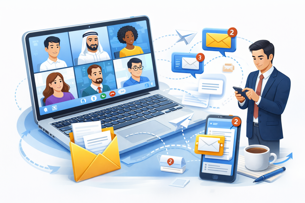 해외 바이어와 이메일 커뮤니케이션 및 거래 이미지