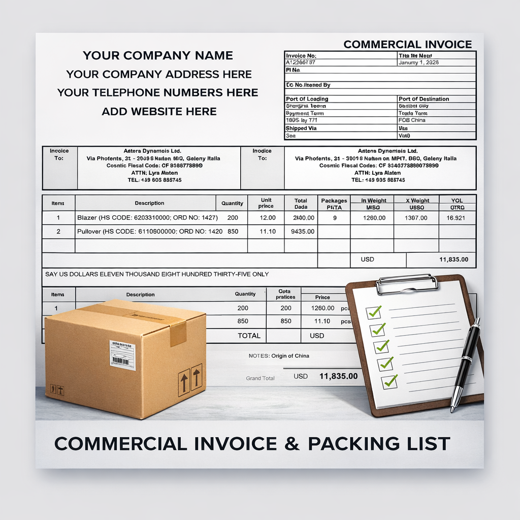 CI PL 작성 과정과 수출 서류 준비 이미지