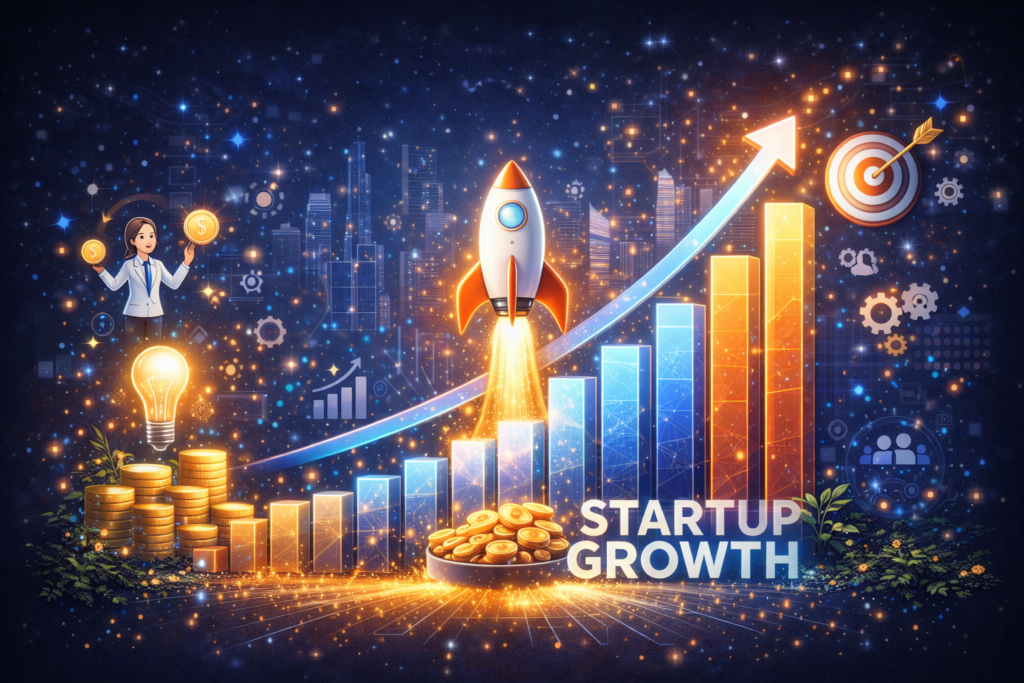 스타트업 성장 전략 비즈니스 성장 그래프