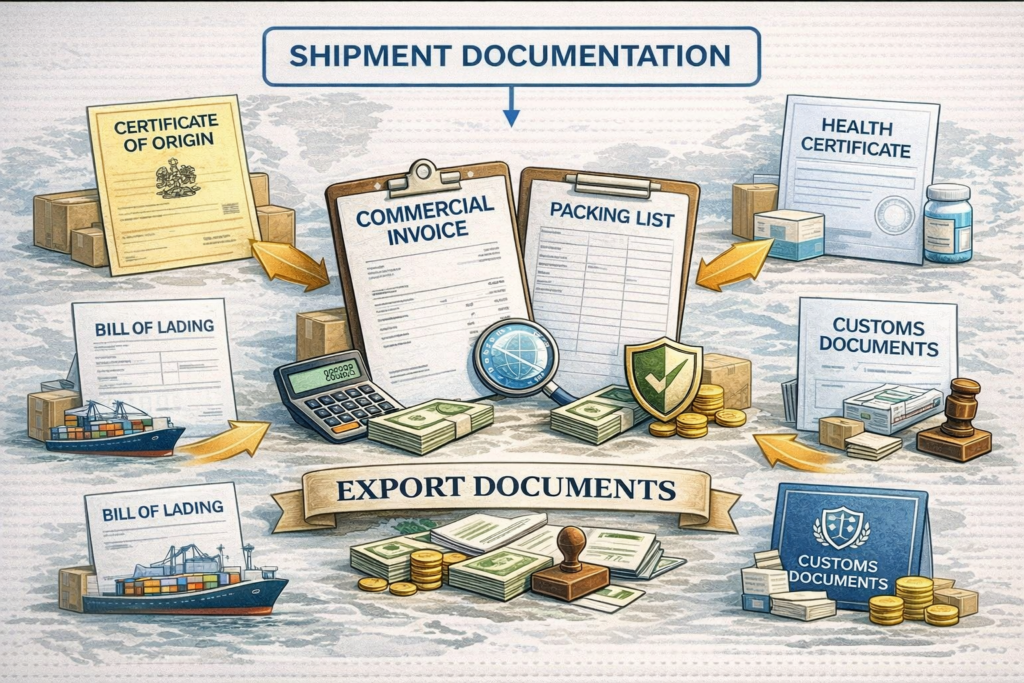 상업송장 CI와 패킹리스트 PL 작성 및 수출 서류 이미지