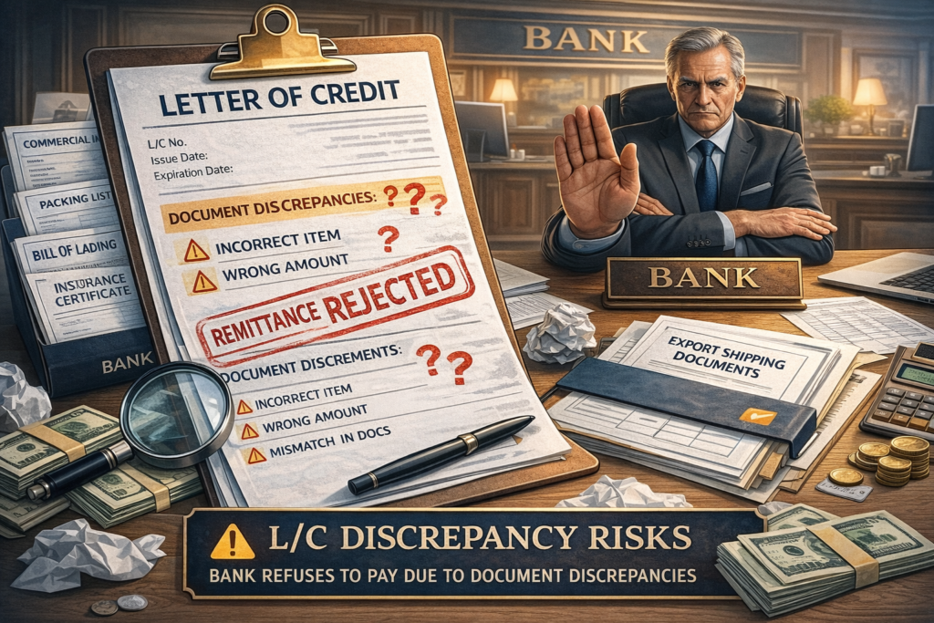 Mismatch between commercial invoice and packing list in LC documents